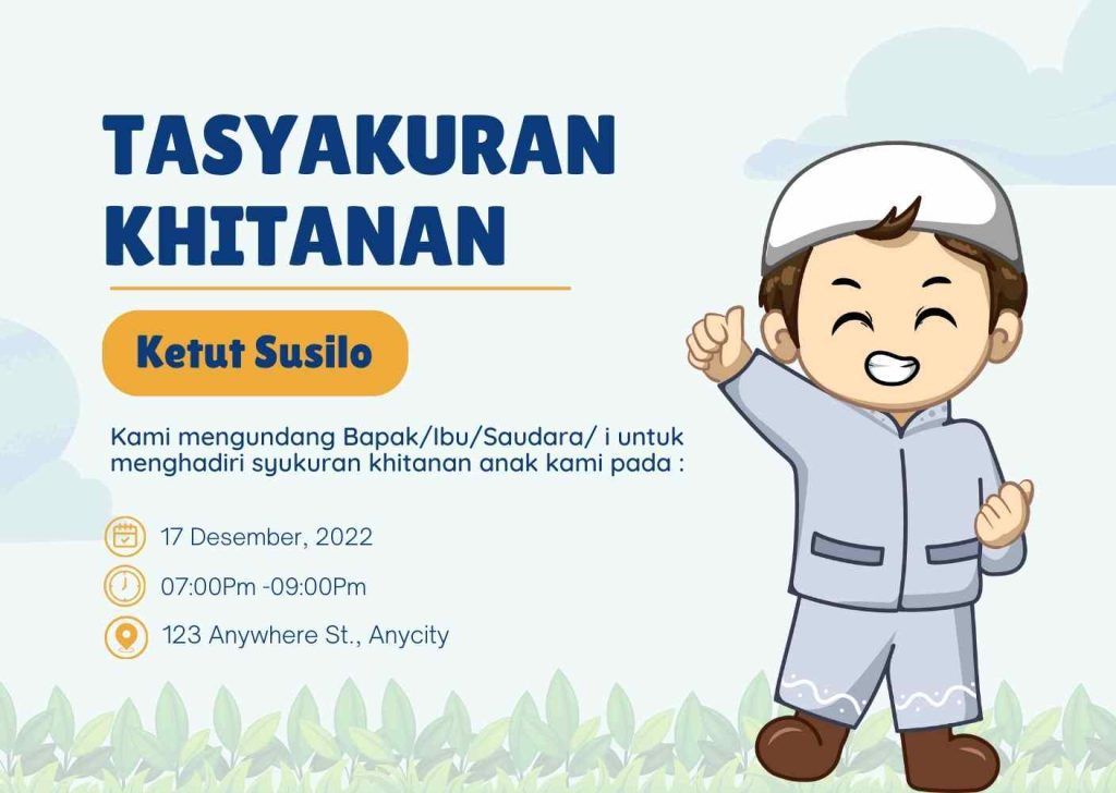 Desain Undangan Walimatul Khitan